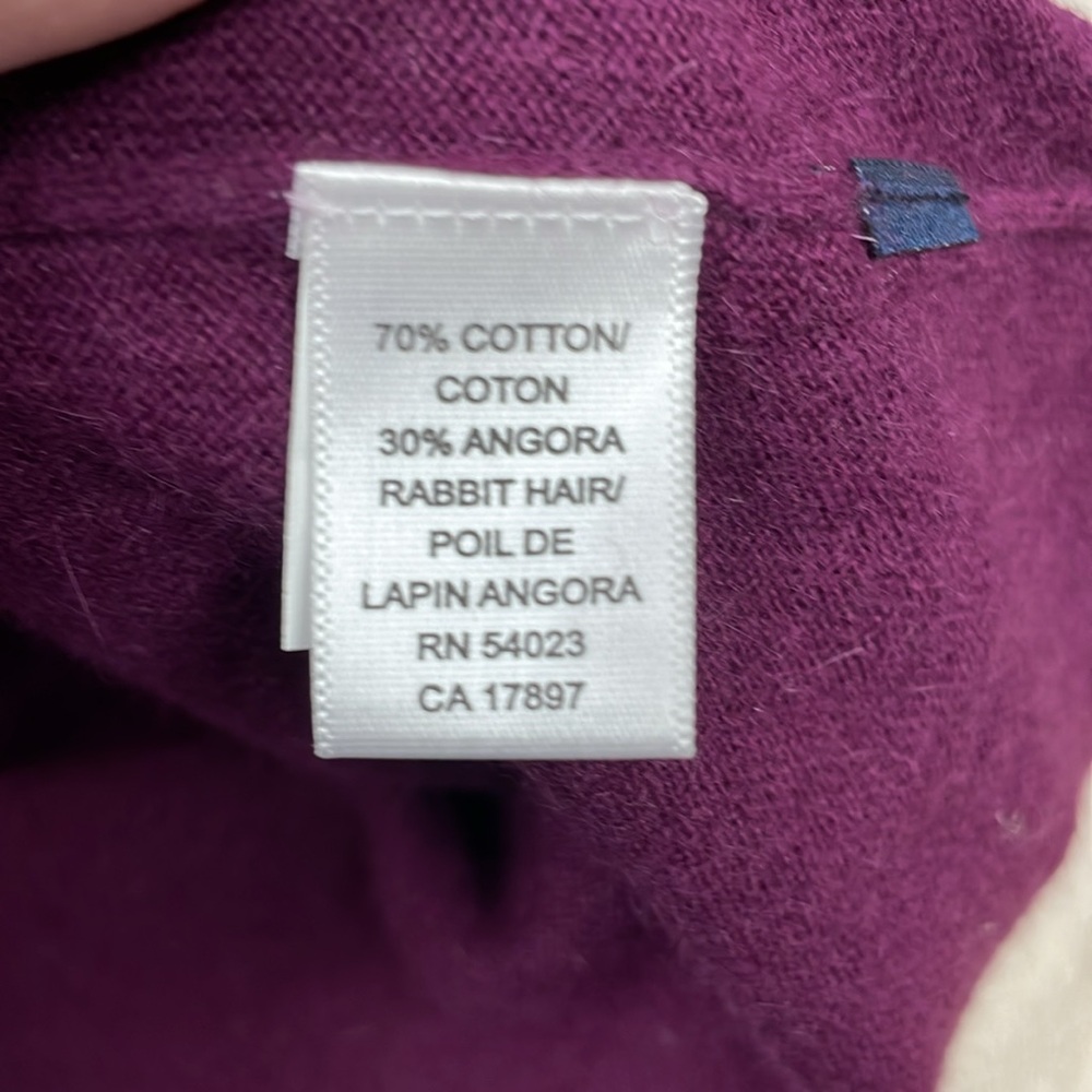 Banana Republic Angora Blend lightweight sweater, plum, size Large - Picture 6 of 6
